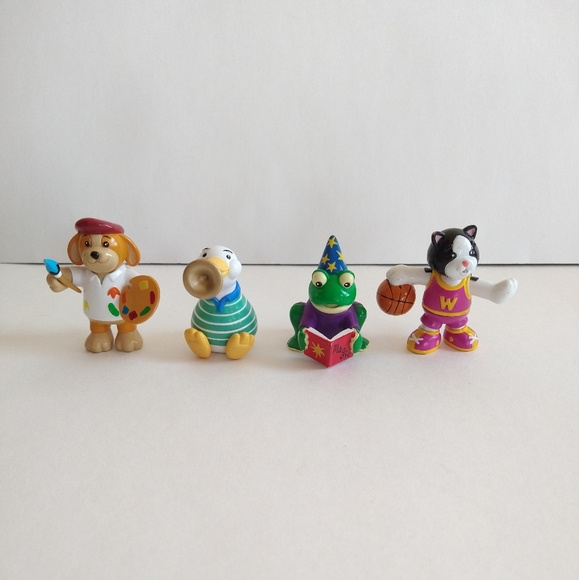 GANZ Other - *SOLD* Ganz Webkinz Lot of 4 Loose Figurines Dog, Googles Goose, Frog, Cat
